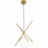 Xena 45 white&amp;brass glamour glass pendant lamp MaxLight