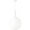 Stylowa Lampa wisząca szklana kula Bosso White 50 biała Aldex do salonu i sypialni