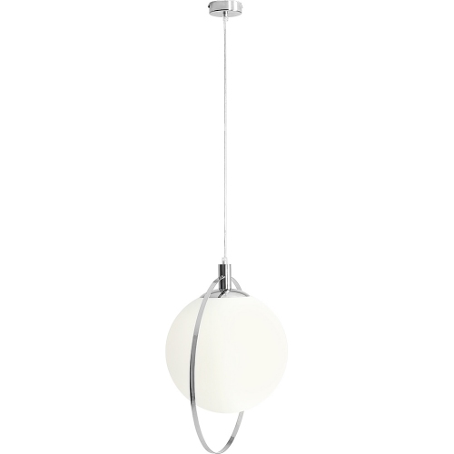 Auroa 30 white&amp;chrome glamour glass ball pendant lamp Aldex