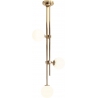 Stylowa Lampa sufitowa potrójna szklane kule Harmony Gold III biało-złota Aldex do salonu i sypialni