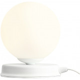 Elegancka Lampa stołowa szklana kula Ball White 14 biała Aldex do salonu i sypialni