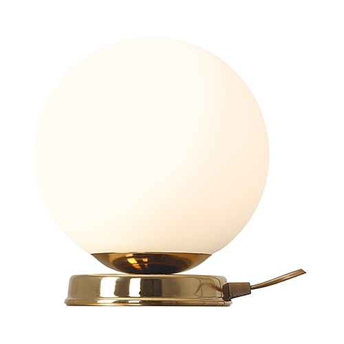 Ball 20 white&amp;gold glass ball table lamp Aldex