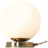 Elegancka Lampa stołowa szklana kula Ball Gold 20 biało-złota Aldex do salonu i sypialni