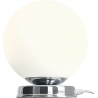 Elegancka Lampa stołowa szklana kula Ball Chrome 20 biało-chromowana Aldex do salonu i sypialni
