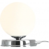Elegancka Lampa stołowa szklana kula Ball Chrome 14 biało-chromowana Aldex do salonu i sypialni