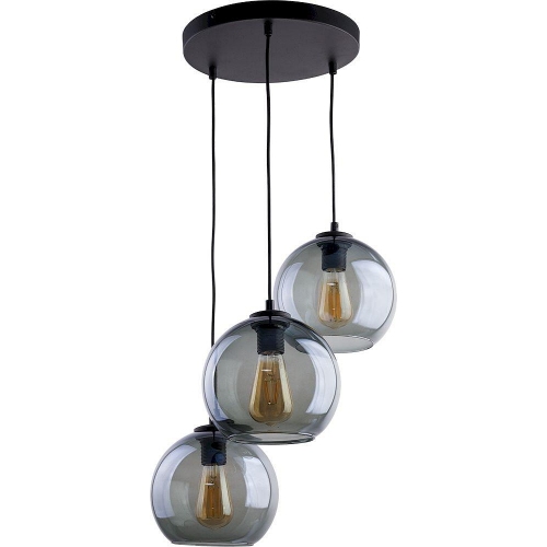 Designerska Lampa wisząca szklane kule Cubus Graphite III Grafitowa TK Lighting do salonu i sypialni.