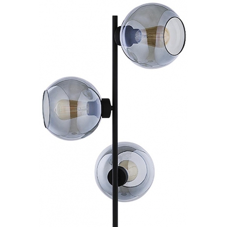 Stylowa Lampa podłogowa 3 szklane kule Cubus Graphite III Grafitowa TK Lighting do salonu i sypialni.