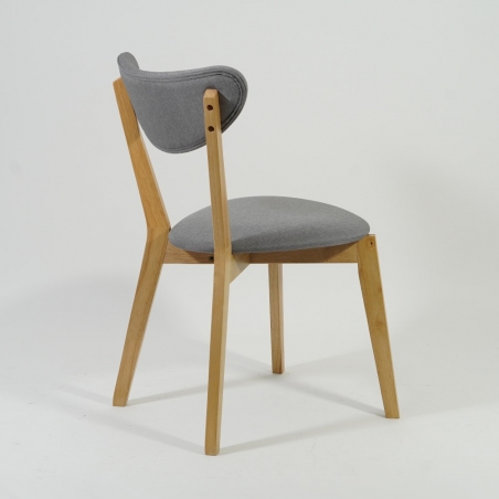 Designerskie Krzesło drewniane z tapicerowaniem Brando Szare Signal do jadalni, salonu i kuchni.
