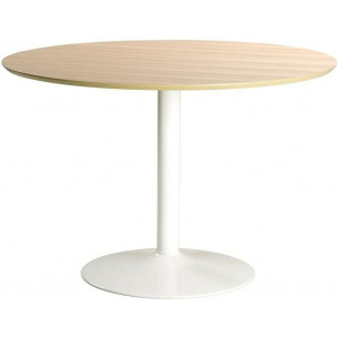 Designer Ibiza 110 white&oak round one leg dining table Actona for kitchen