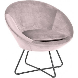 Comfy Center pink velvet armchair Actona for living room