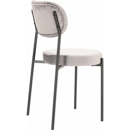 Camile grey velvet upholstered chair Intesi