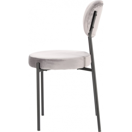 Camile grey velvet upholstered chair Intesi
