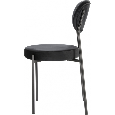 Camile black velvet upholstered chair Intesi