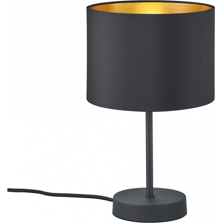 Designerska Lampa stołowa z abażurem Hostel 20 Czarna Trio do sypialni.