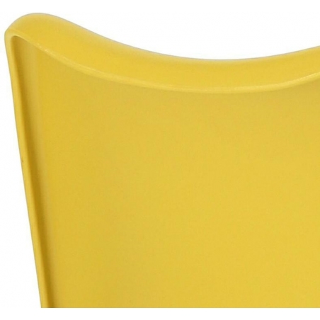 Stylowe Krzesło plastikowe z poduszką Norden Star Square czarno-żółte Intesi do kuchni i jadalni