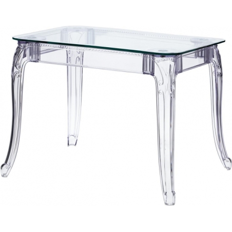 Stół prostokątny Ghost 120x80 przezroczysty D2.Design do salonu i kuchni