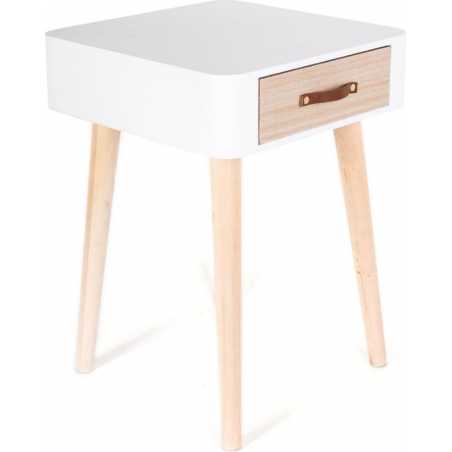 Enano white bedside table with drawer Intesi