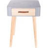 Enano grey bedside table with drawer Intesi