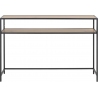 Seaford Slim 120 oak&amp;black industrial console table with shelf Actona