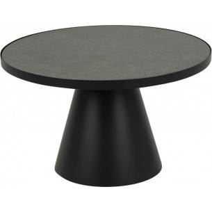 Soli 65 black designer round coffe table Actona