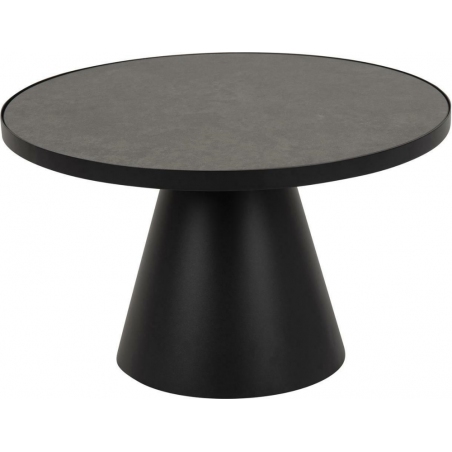 Soli 85 black designer round coffe table Actona