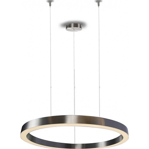 Circle 100 LED brushed nickel modern round pendant lamp Step Into Design