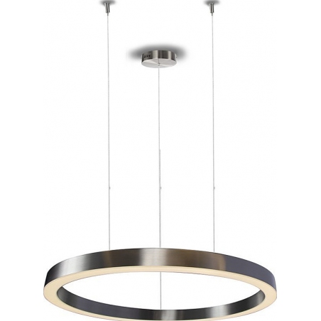 Circle 40 LED brushed nickel modern round pendant lamp Step Into Design