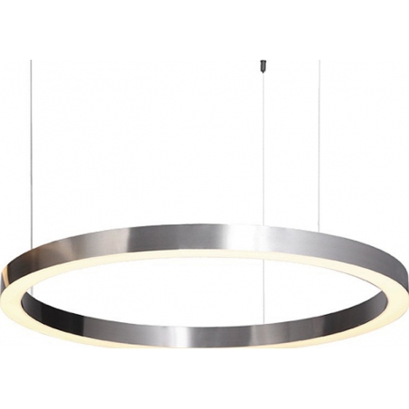 Circle 40 LED brushed nickel modern round pendant lamp Step Into Design