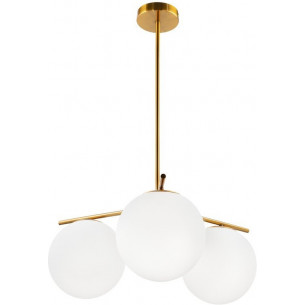 Venus III white&amp;brass glass balls semi flush ceiling lamp Step Into Design