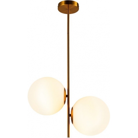 Stylowa Lampa sufitowa szklane kule Venus II biało-mosiężna Step Into Design do salonu i nad stół
