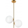 Venus II white&amp;brass glass balls semi flush ceiling lamp Step Into Design