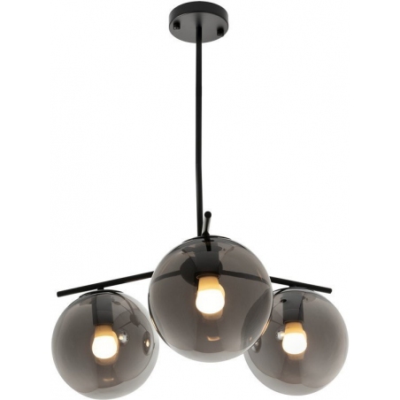 Venus III smoke glass balls semi flush ceiling lamp Step Into Design