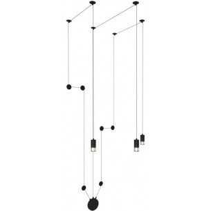 Kinkiet designerski wiszący Linea III czarny Step Into Design do sypialni i salonu