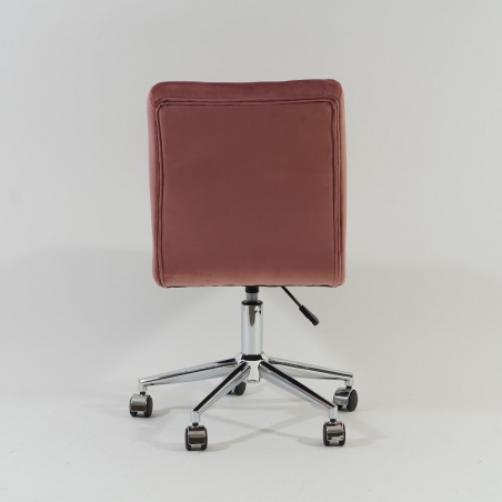 Stylowe Krzesło biurowe obrotowe Q-020 Velvet Antyczny róż Signal do komputera.