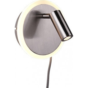 Jordan LED nickel wall lamp with switch Trio