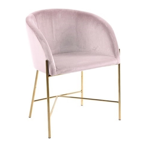 Nelson pink velvet armchair with gold...