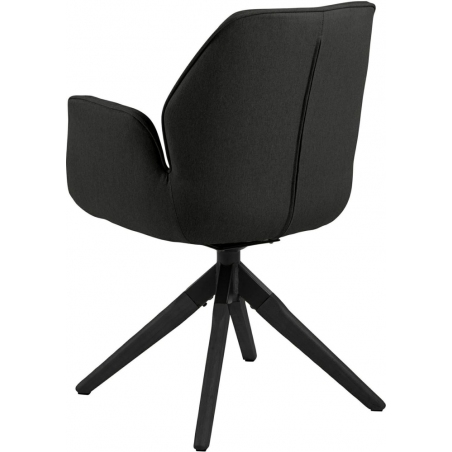 Aura dark grey upholstered swivel chair Actona