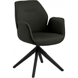 Aura dark grey upholstered swivel chair Actona