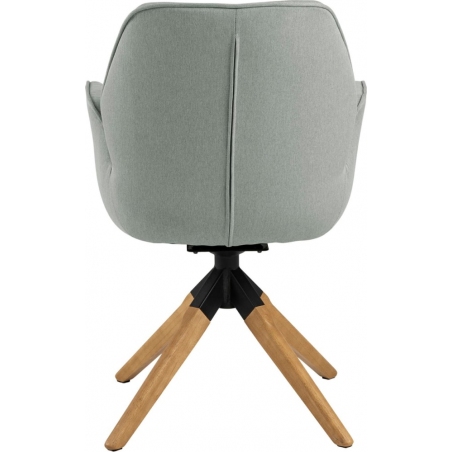 Aura Wood light grey upholstered swivel chair Actona