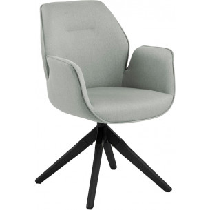 Aura light grey upholstered swivel chair Actona