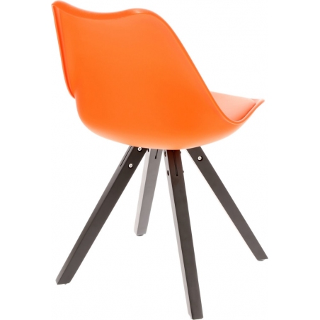 Stylowe Krzesło z tworzywa Norden Star Square Black pomarańczowe Intesi do kuchni i jadalni