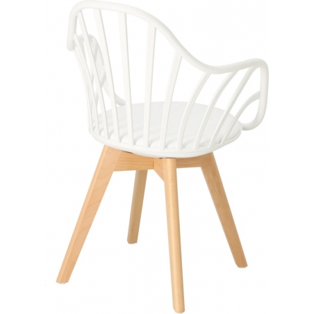 Sirena white scandinavian armrests chair Intesi