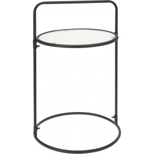 Stylish Efin 35 black glass side table Intesi