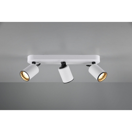 Pago III white ceiling spotlight with 3 lights Trio