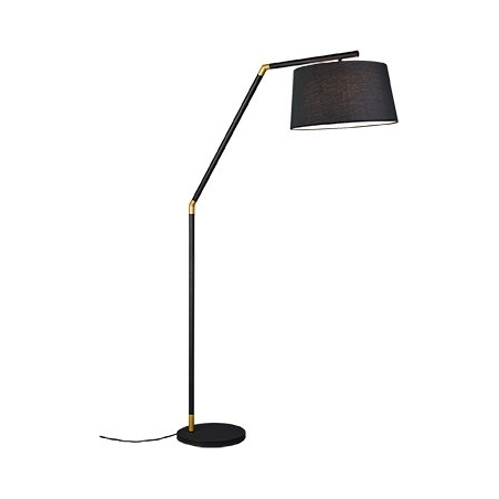 Tracy black floor lamp with adjustable arm and shade Trio