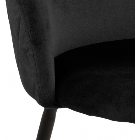 Modne Krzesło tapicerowane Louise czarne Actona do jadalni, salonu i kuchni.
