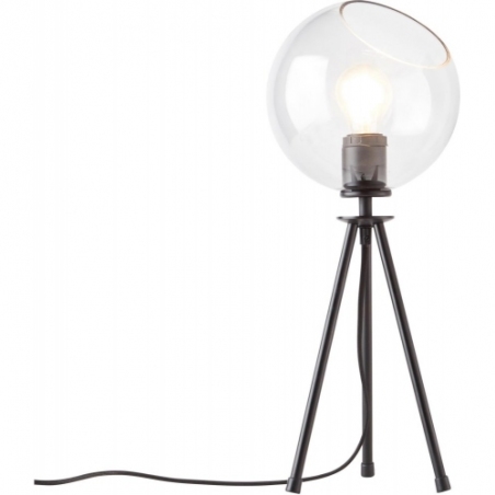 Afton transparent&amp;black glass ball table lamp Brilliant