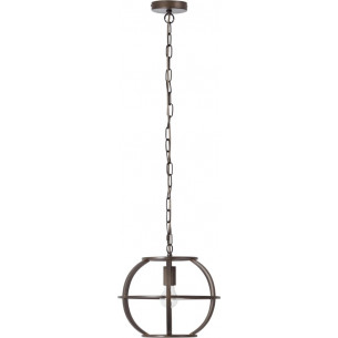 Basia 34 black steel industrial cage pendant lamp Brilliant