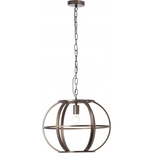 Basia 48 black steel industrial cage pendant lampBrilliant