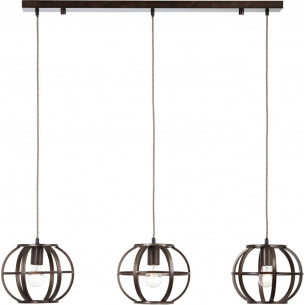 Basia III black steel industrial cage pendant lamp Brilliant